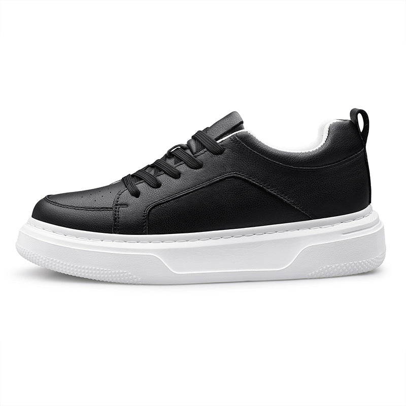 Men's Increasing Insole Sports Leisure Spring Cowhide Platform Running Easy Men's Casual Shoes