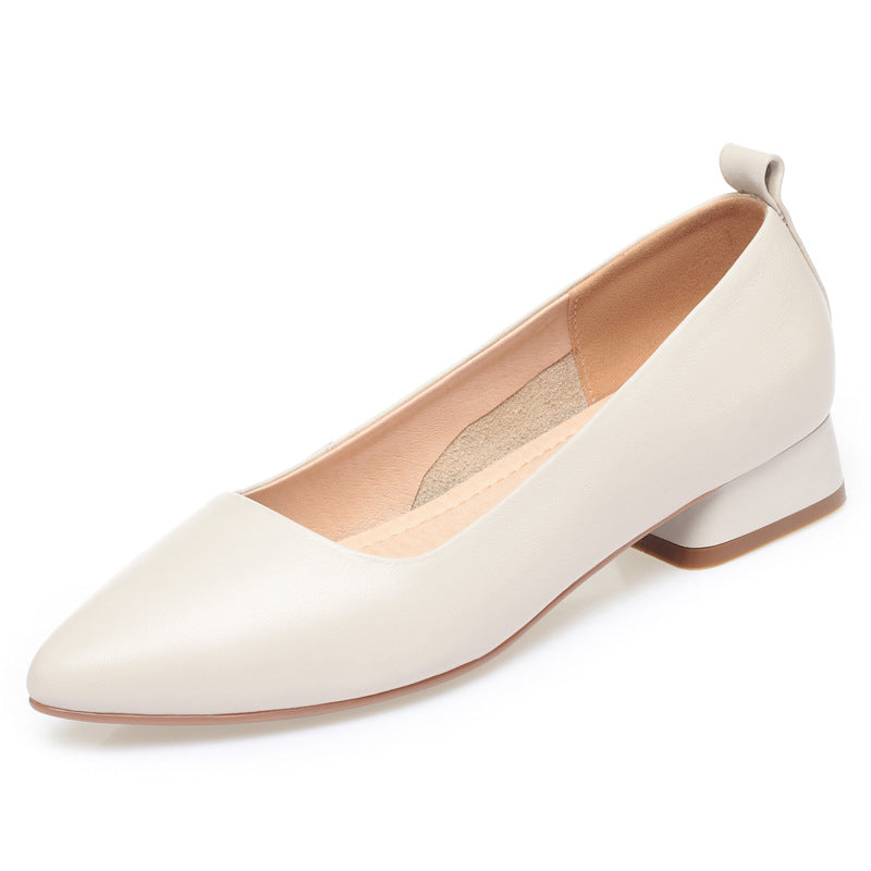 Black Soft Bottom Chunky Pumps Comfortable Women's Fashion Shoes