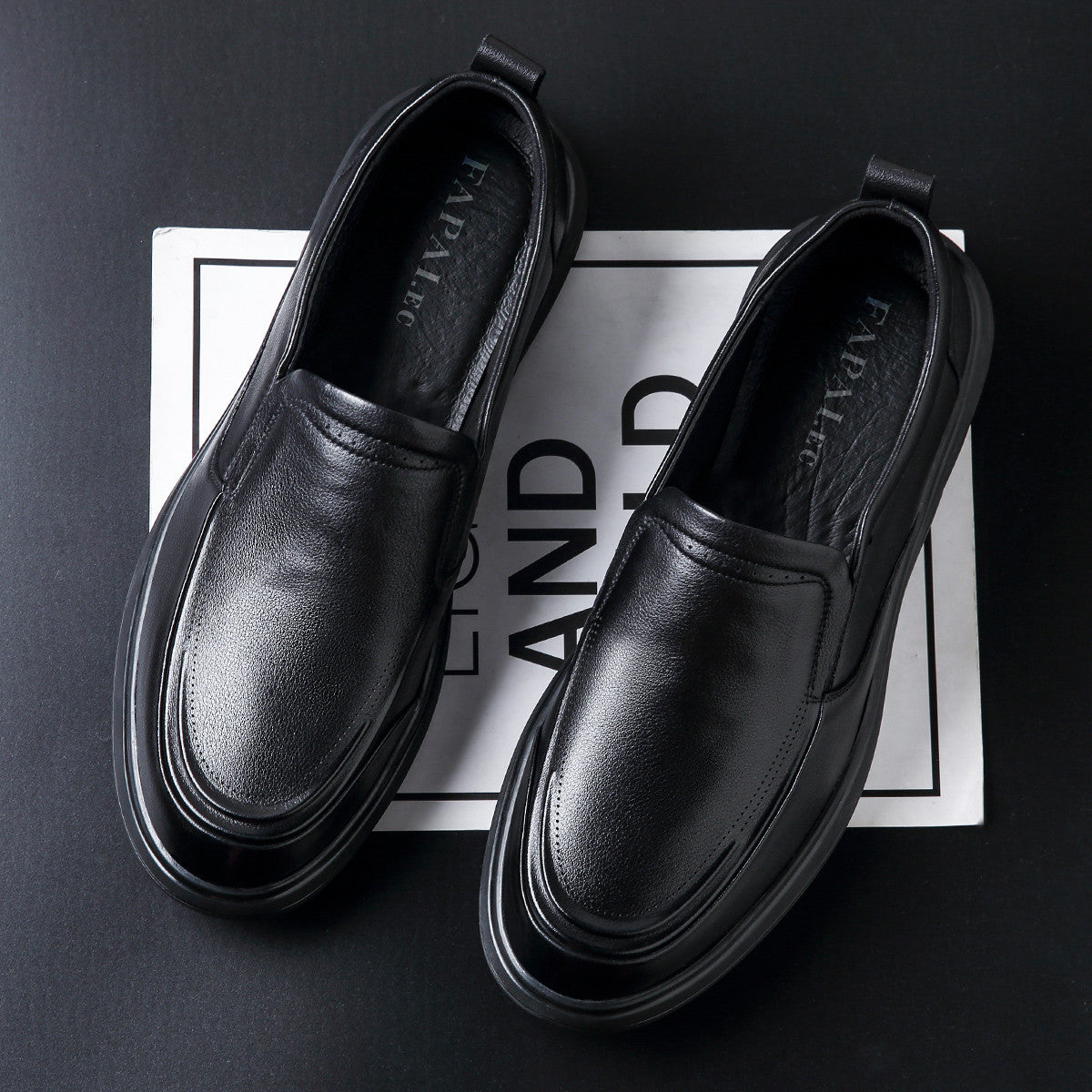 Men's British Style Business Formal Wear Slip-on Leather Shoes