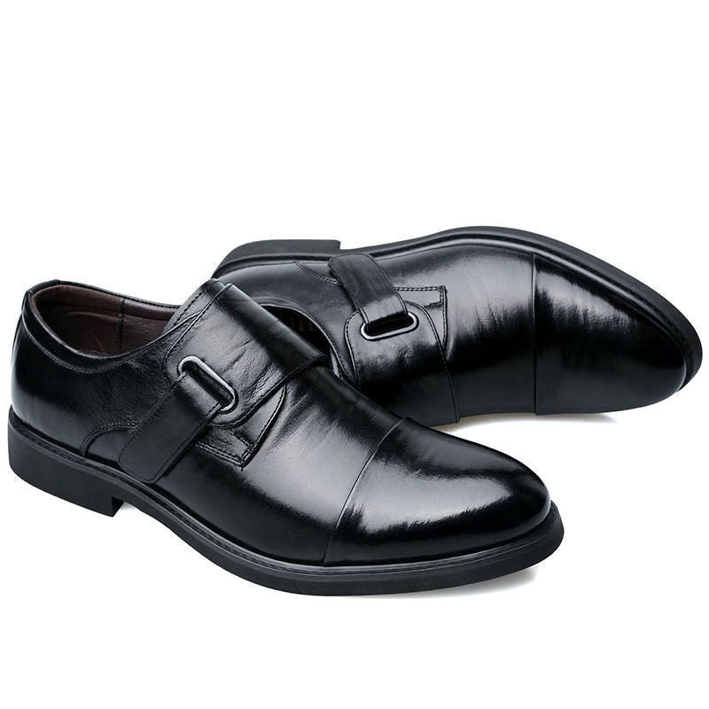 Men's Genuine Formal Wear Three Connector Inner Height Increasing Men's Business Leather Shoes