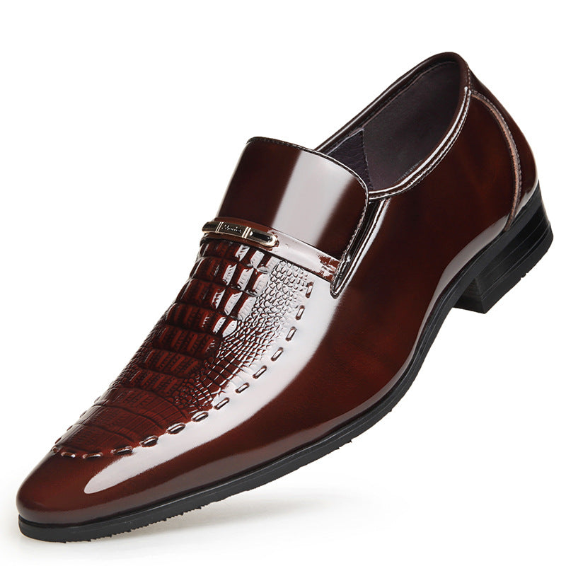 Men's Car Genuine Breathable Formal Wear Height Leather Shoes