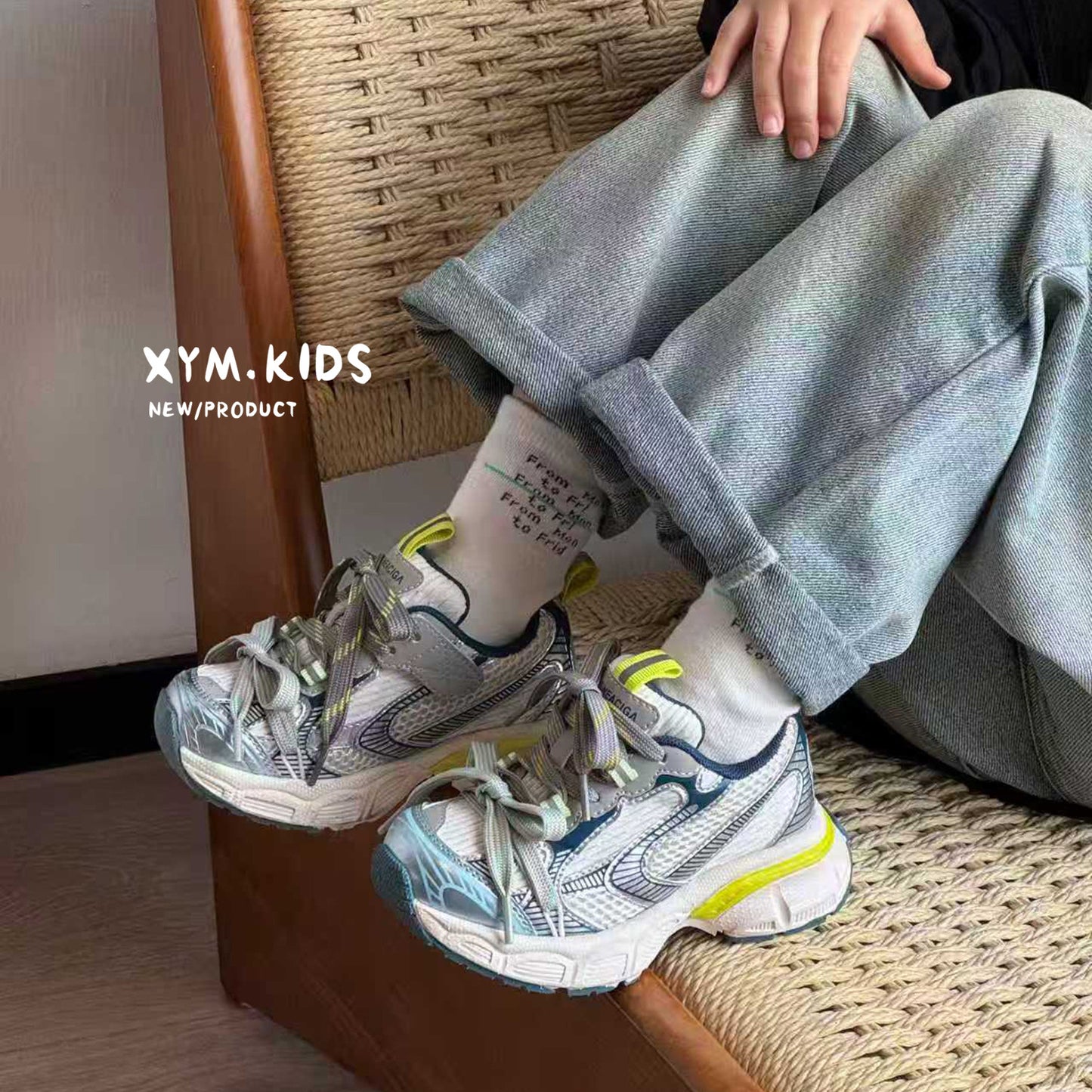 Children's Spring Fashion Trend Double Breathable Lightweight Children's Sports Shoes