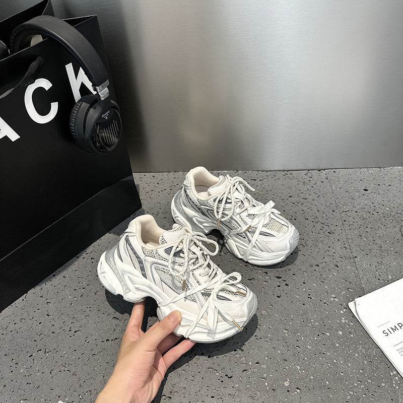 Women's Platform Dad Autumn Mesh Color Matching Women's Sports Shoes