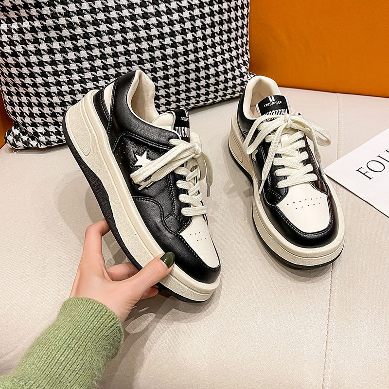 Women's Platform White Spring Korean Sports Leisure Height Increasing Insole Women's Casual Shoes