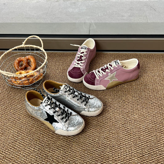 Star Pattern Spring Low Top Sequin Sneakers