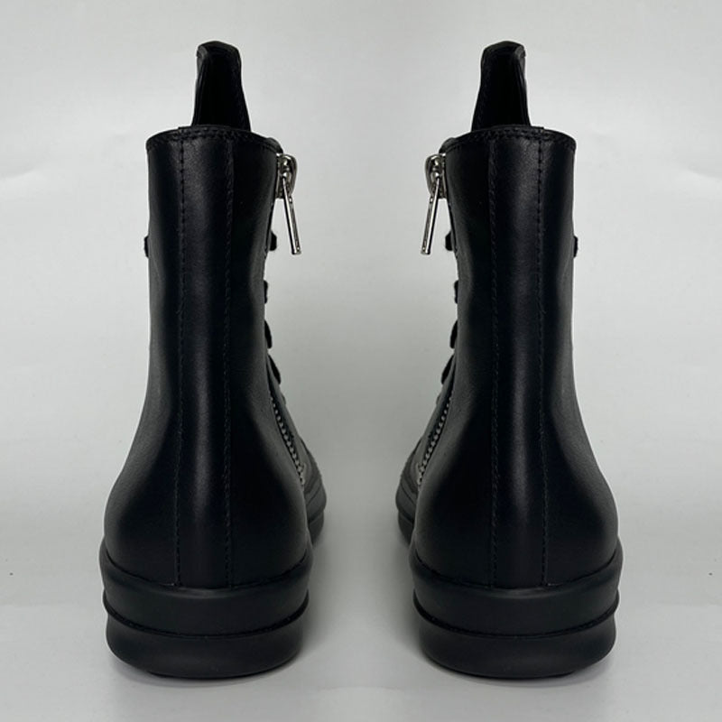 Women's & Men's Black Thick-soled Sports Trend Calf Couple Sneakers