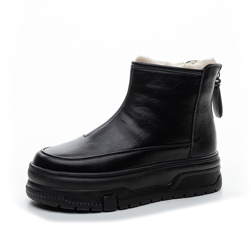 Women's Winter Fleece-lined Thickened Korean Style Warm Snow Boots