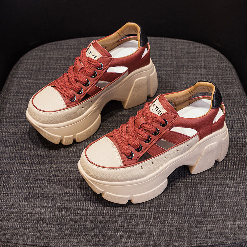Women's Thick Bottom Summer Wear Hollow Out Dad Women's Casual Shoes