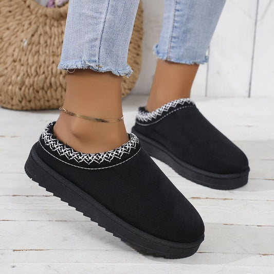 Women's Lace Ethnic Style Fashion Half Cotton Boots