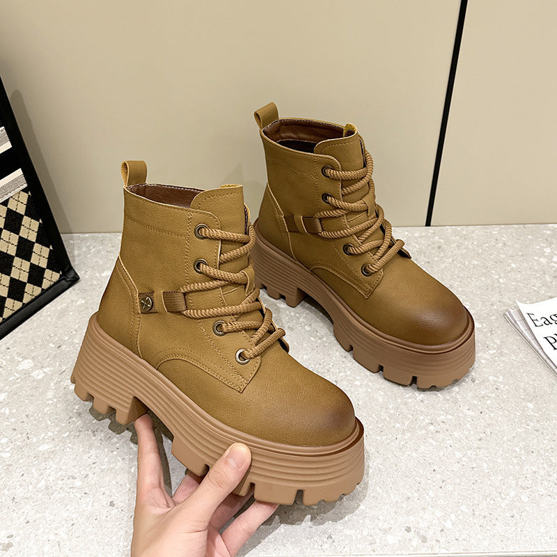 Women's For Fleece Lined Retro Thick Bottom Boots