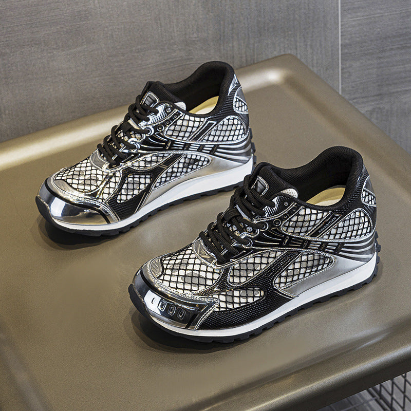 Women's Increasing Insole Dad Rubber Net Surface Breathable Women's Casual Shoes