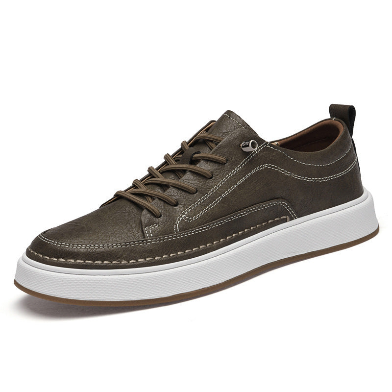 Men's Autumn Korean Style Trendy Simple White Men's Board Shoes