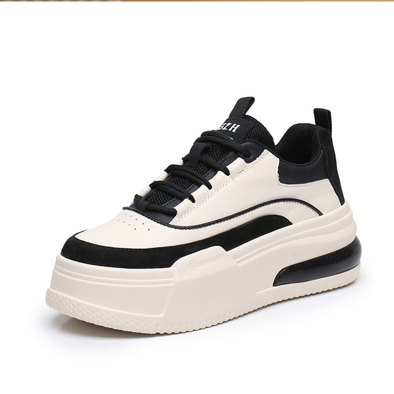 Women's White Winter Flat Round Toe Platform Casual Shoes