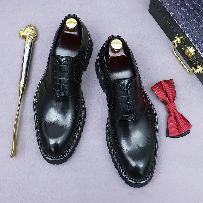 Men's Big Promotion Business British First Layer Leather Shoes