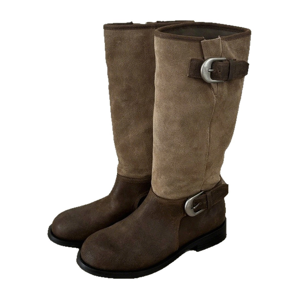 Women's Second Hair Height Increasing Insole Round Toe Pleated Pile Boots