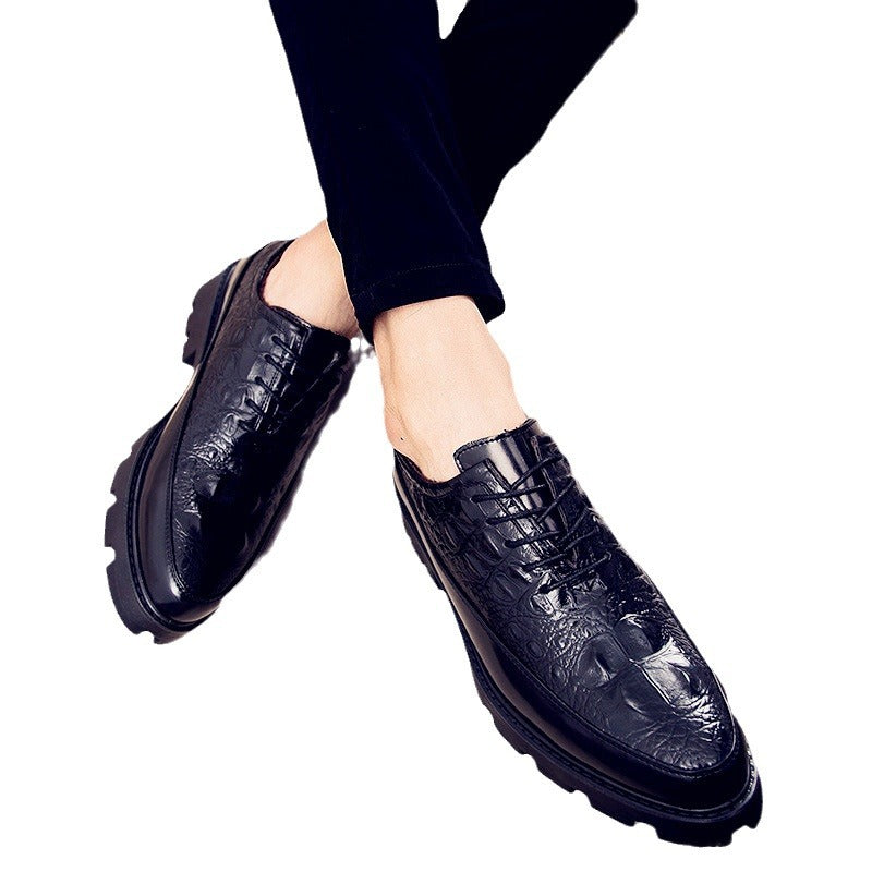 Men's Winter British Trend Pointed Club Hairdresser Casual Shoes