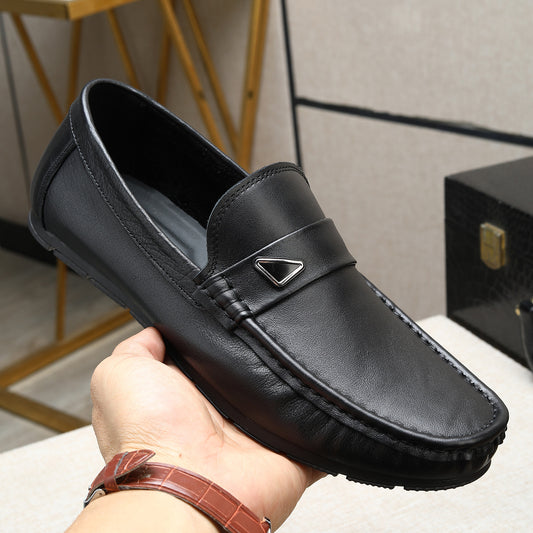 Men's Soft Breathable Single Layer Cowhide Slip-on Comfortable Great Loafers/doug Shoes