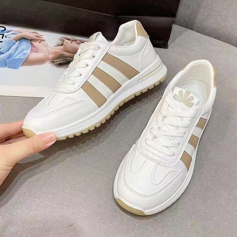 Women's Fashionable White Lightweight Comfortable Fashion Soft Sneakers