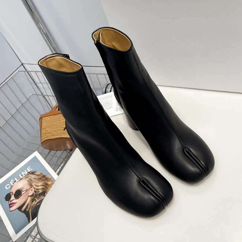 Women's Affordable Luxury Trotter Sheepskin Mid Chelsea High Women's Leather Boots