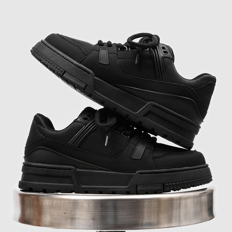 Men's Niche High Street Bread Black Platform Height Men's Board Shoes