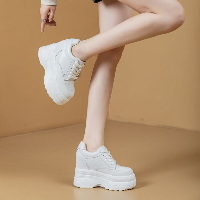 Women's Spring Genuine Low-cut Inner Height Increase Women's Casual Shoes