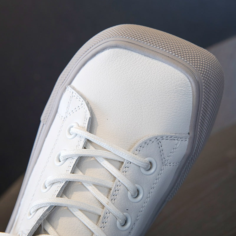 Women's Spring Square Toe Board Genuine Fashion Sneakers