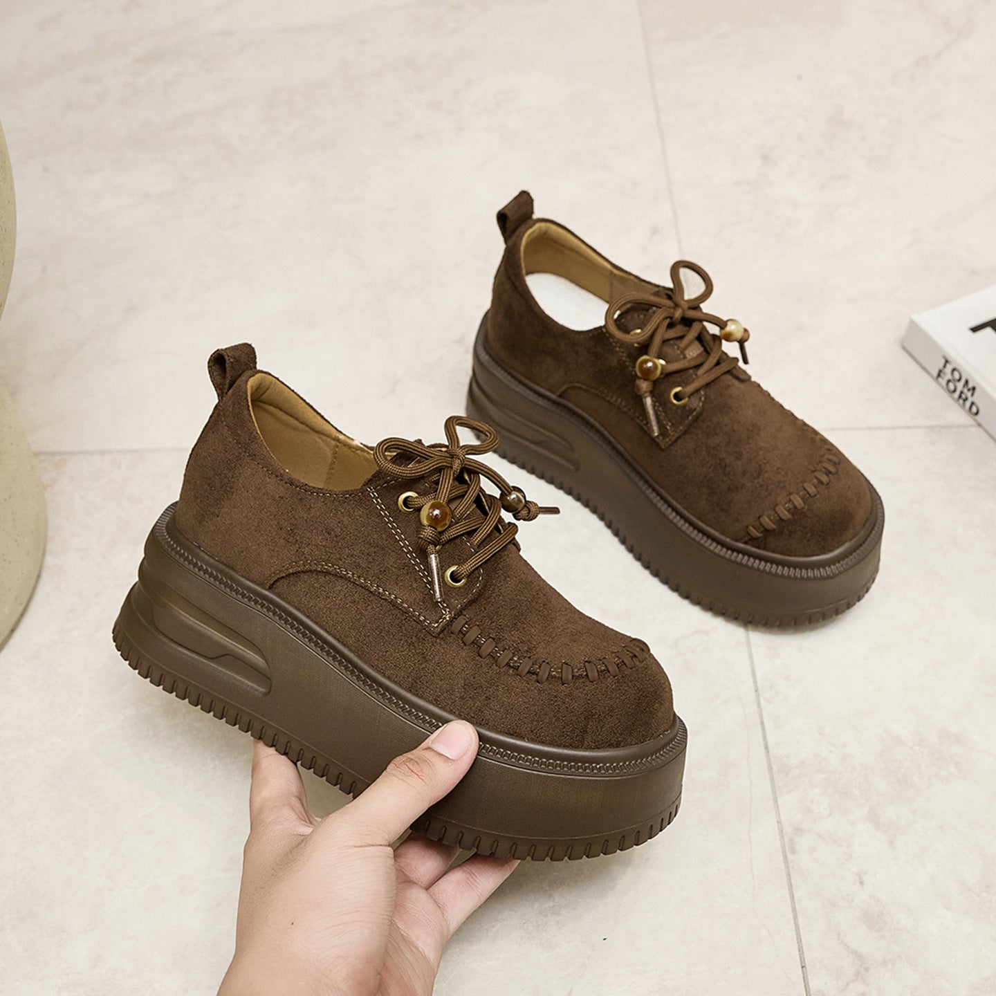 Foam Sole Autumn Retro Winter Fleece-lined Women's Casual Shoes