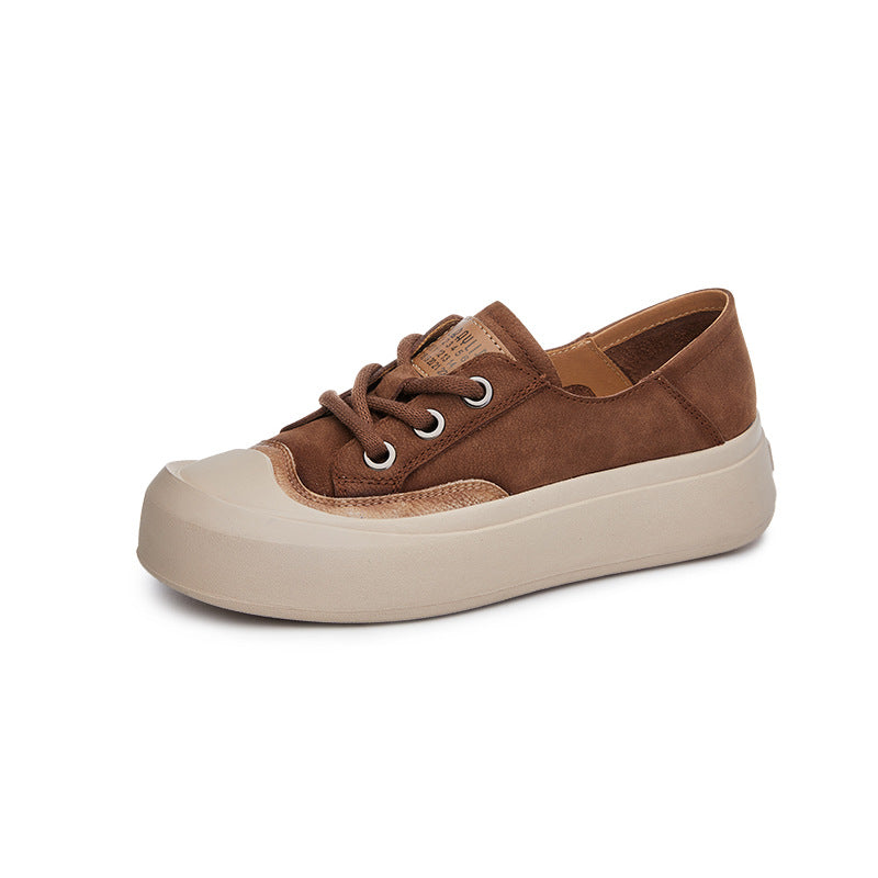 Women's Summer White Thick Bottom Breathable Genuine Women's Shoes
