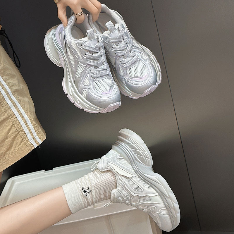 Women's Bottom Fashion Clunky Height Increasing Lightweight Casual Shoes