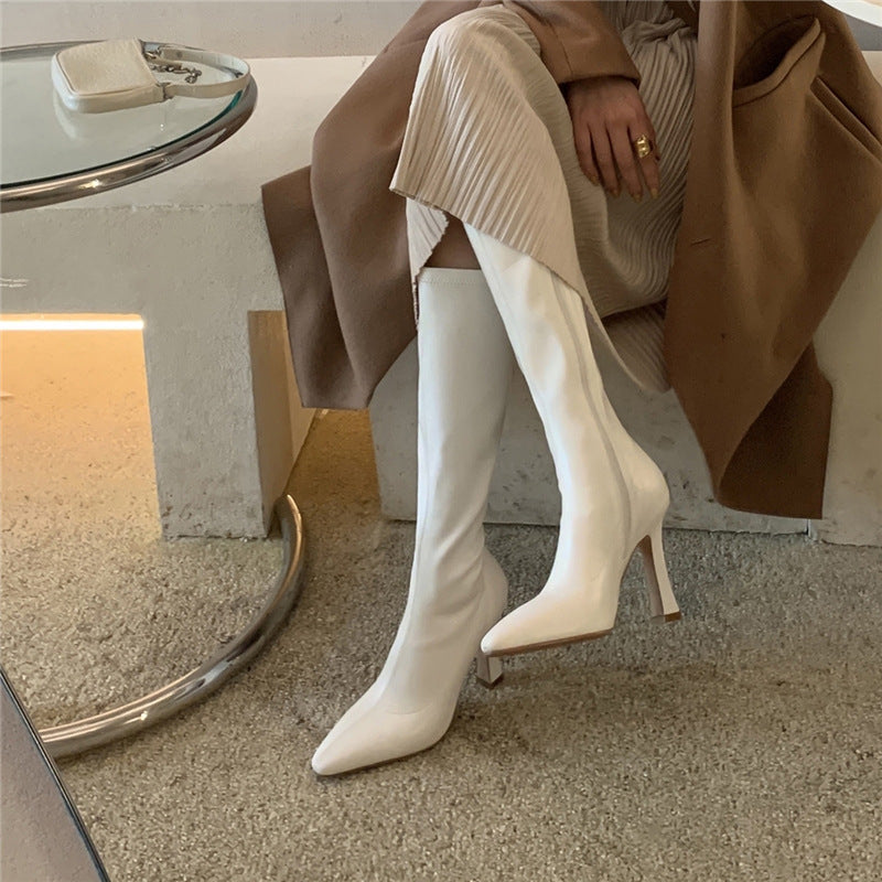 Women's Below The Knee High Leg Pointed Boots