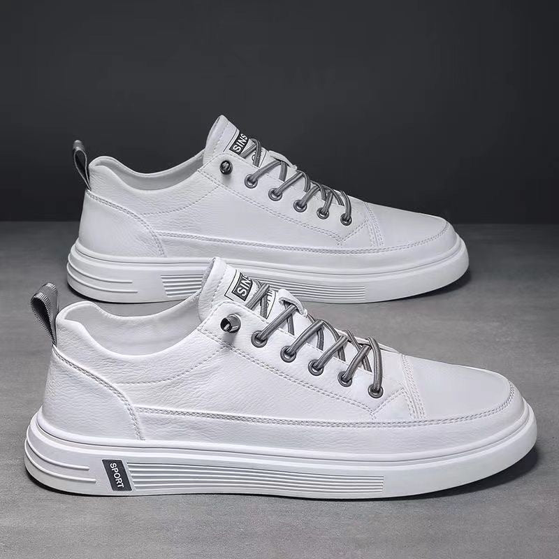 Men's Summer Breathable Waterproof White Trendy Versatile Sneakers