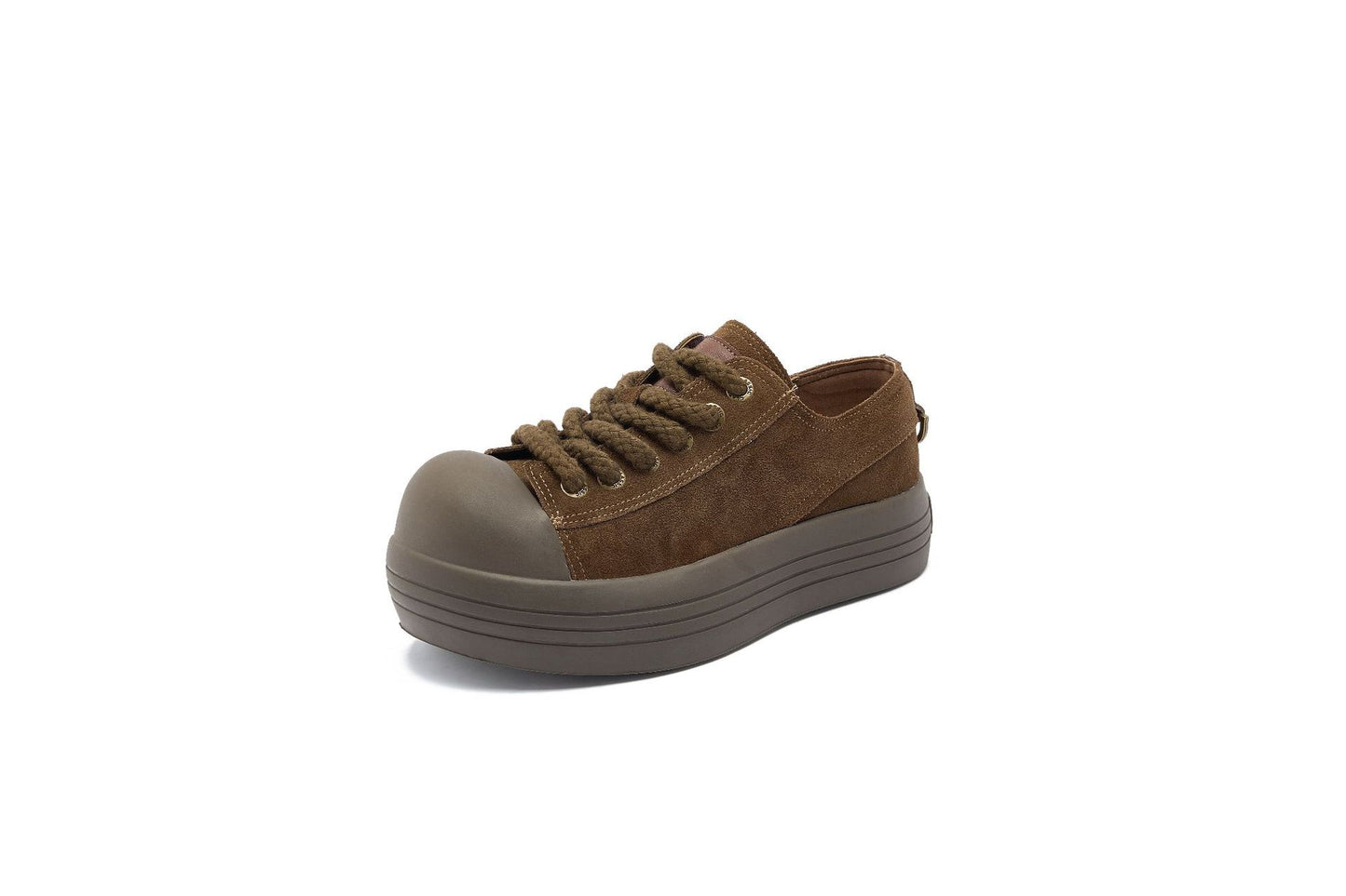 Cowhide Mickey Big Head Niche Platform Couple Clown High Sneakers