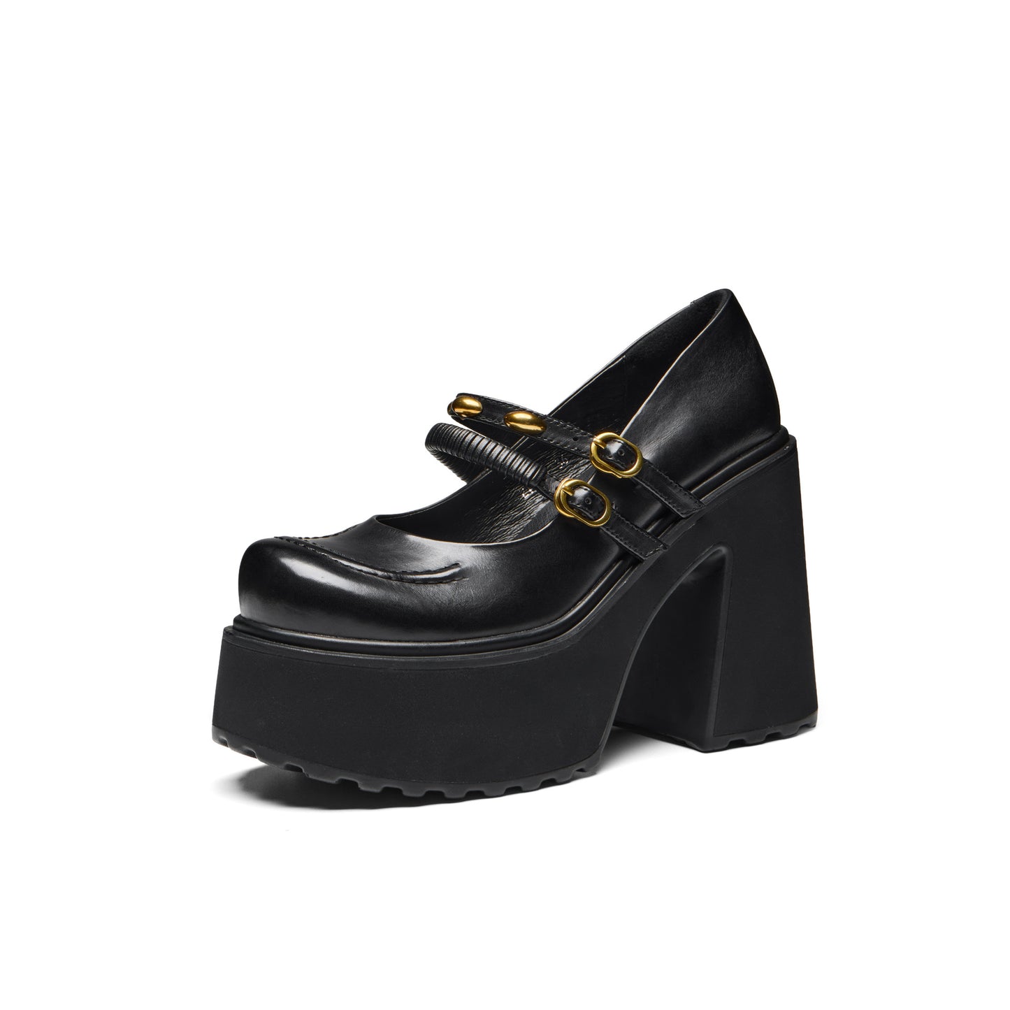 Mary Jane Retro College Style Small Heightened Single Leather Shoes