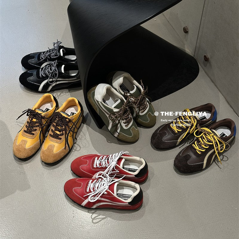Yuan Spring Versatile Height Increasing Insole Color Matching German Training Women's Sports Shoes
