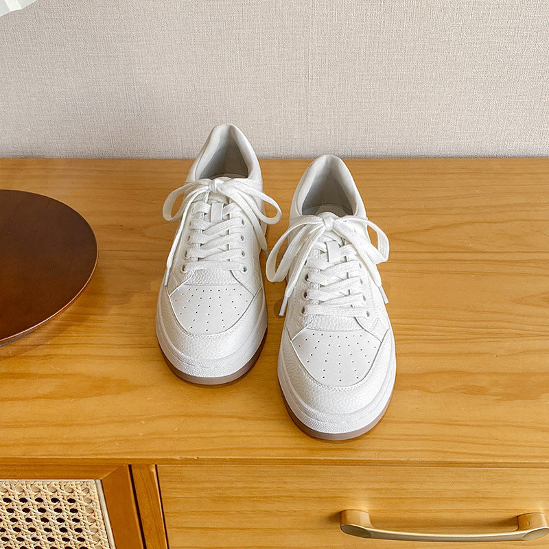 Women's Genuine German Training Platform Hidden White Casual Shoes