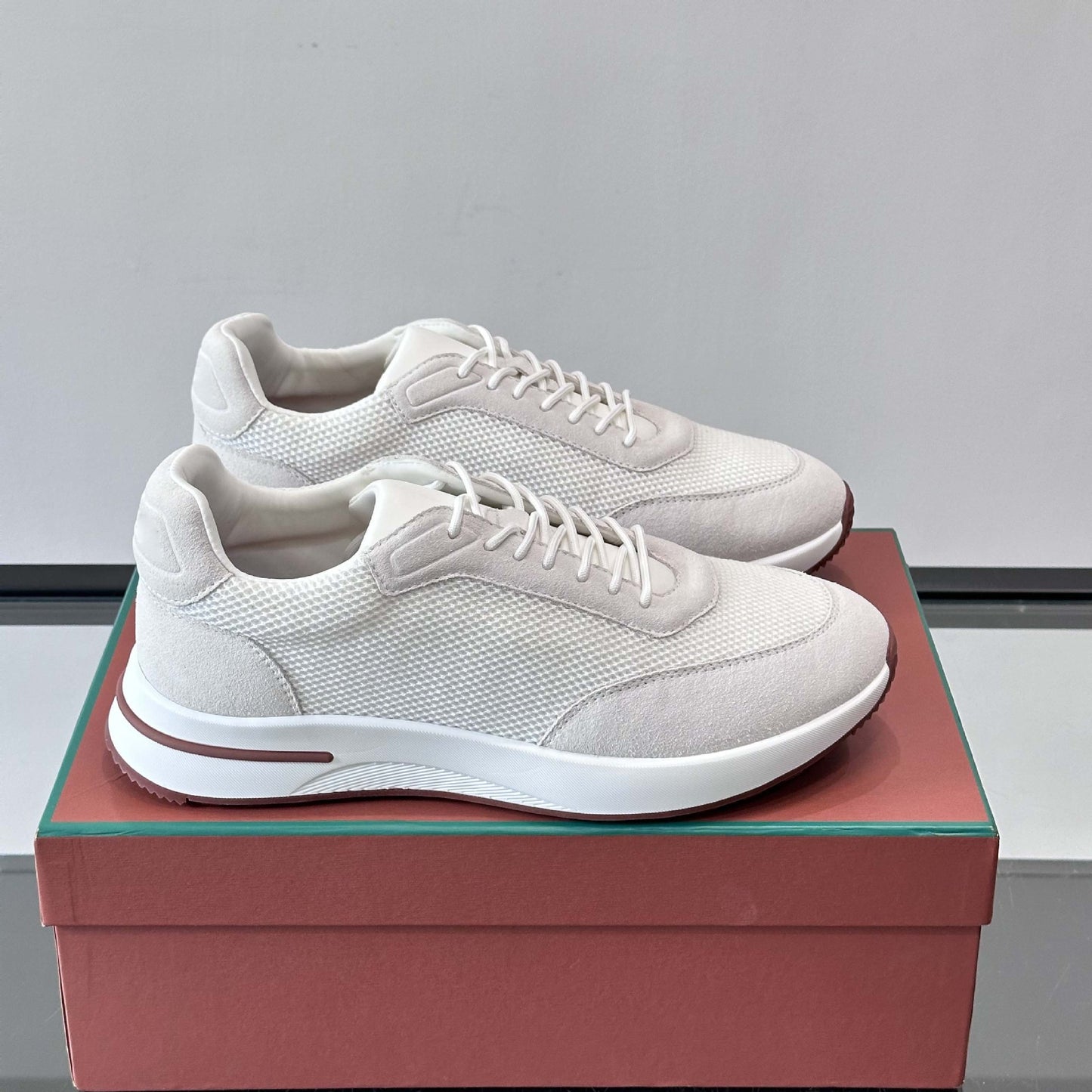 Men's Trendy Dad Cowhide Cloth Cover Sneakers