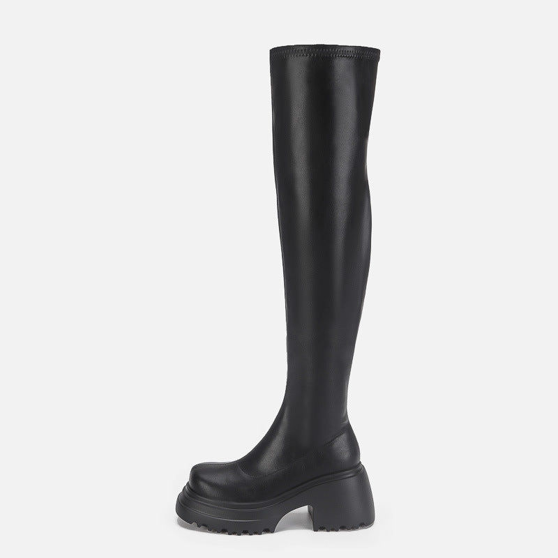 Women's Over The Knee Thick Bottom Stretch Boots