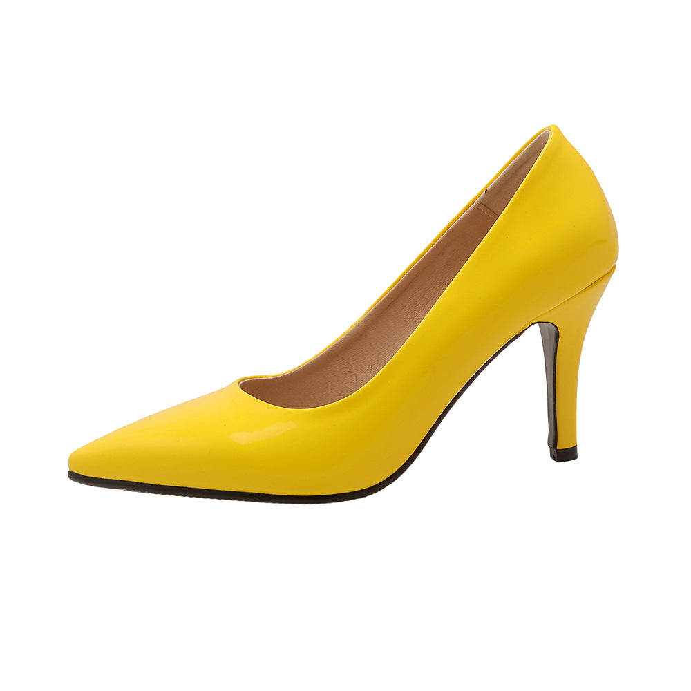 Women's Autumn Stiletto Plaid Pumps Plus Size Heels