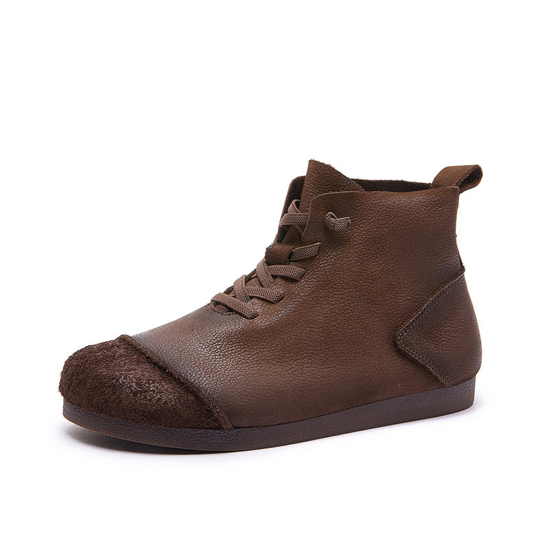 Women's Soft Bottom Joint Name Handmade Retro Women's Leather Boots