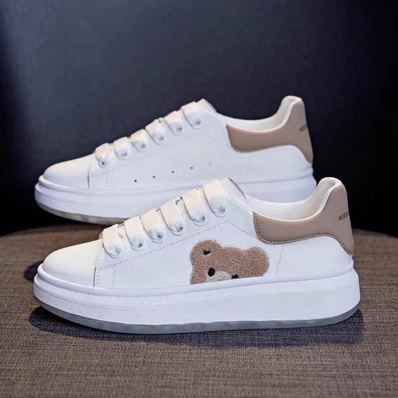 Women's Fashionable Small Bear Genuine Thick Bottom Casual Shoes