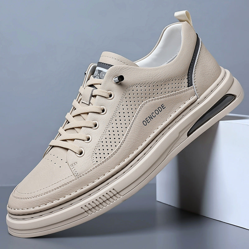 Men's Summer Fashionable Cattlehide Fashion Sports Breathable Casual Shoes