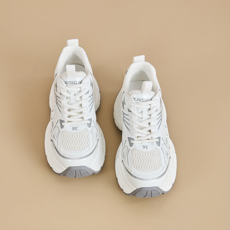 Women's Height Increasing Insole Polyurethane Dad Spring Fried Street Sneakers