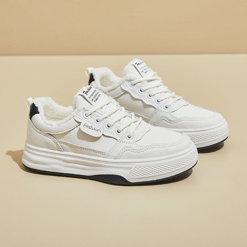 Autumn White Korean Style Female Raise The Bottom Casual Shoes