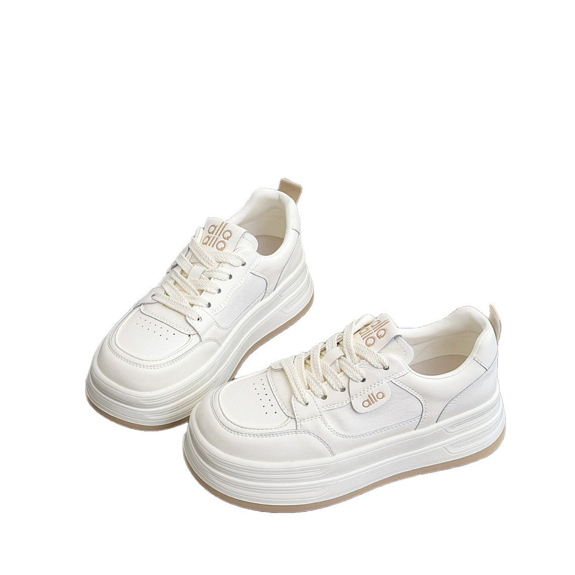 Women's Platform White Spring Comfortable Lightweight Exercise Board Women's Casual Shoes