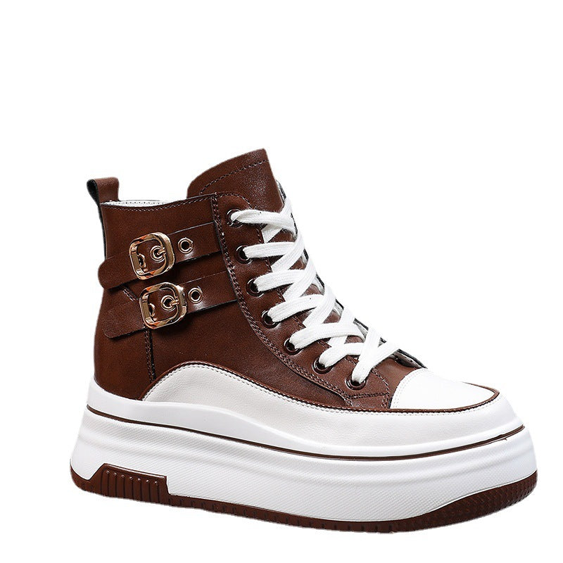 Women's Genuine Short Height Increasing Skinny Fashion Boots