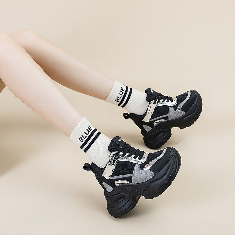 Women's Height Increasing Insole Dad Autumn Sequin Women's Sports Shoes
