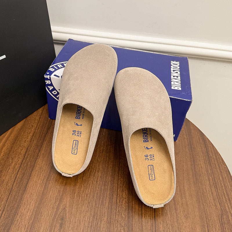 Women's & Men's Genuine Thick Bottom Pedal Toe Cap Thick-soles Slippers