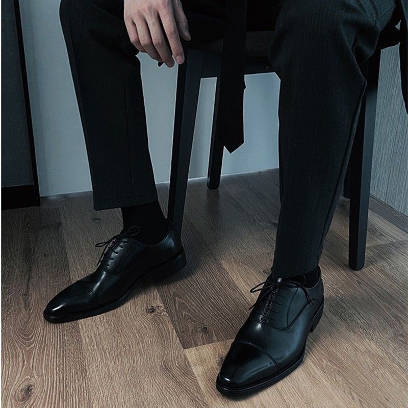 Men's Oxford Formal Wear Derby Wedding Height Men's Business Leather Shoes