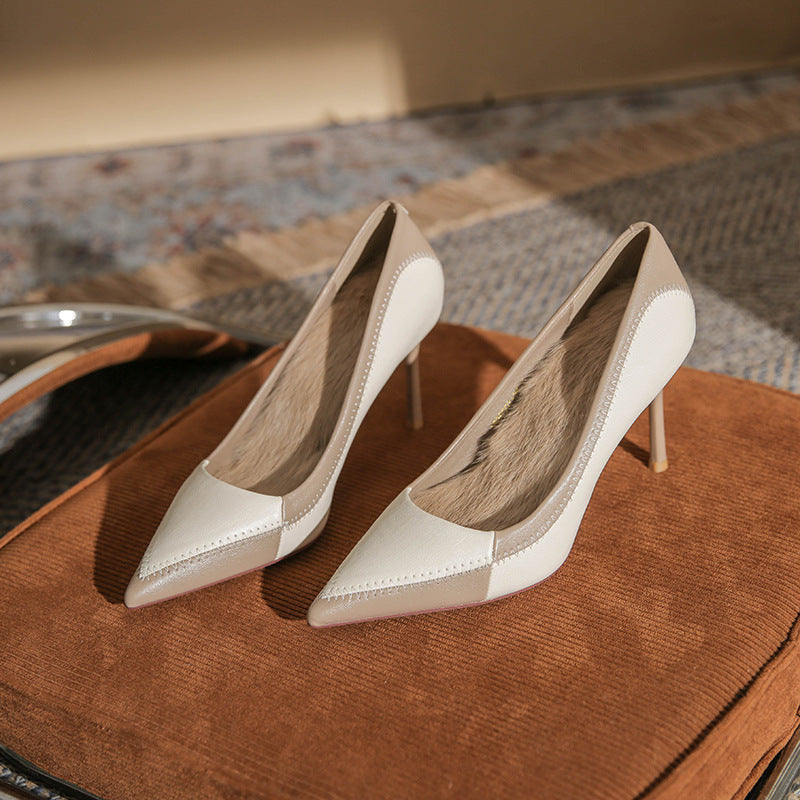 Women's High Stiletto Shallow Mouth French Pumps Women's Fashion Shoes