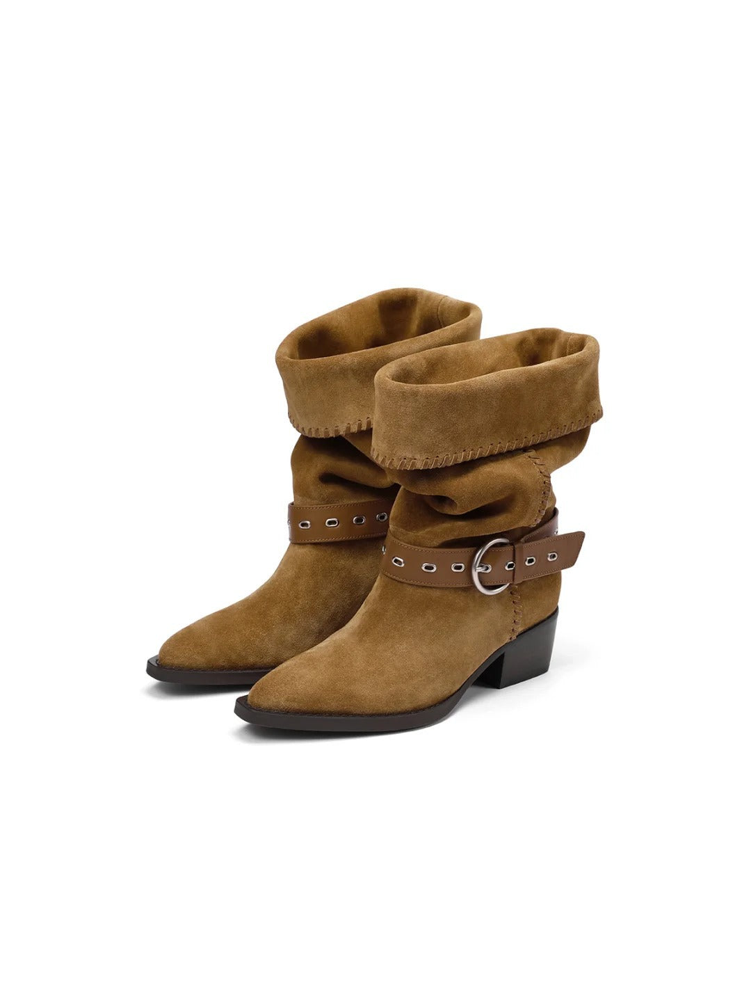 Women's Special Interest Light Luxury Handmade Retro Soft Vintage Knight Women's Leather Boots